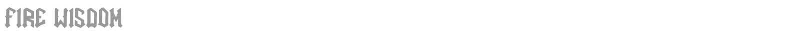 Fire Wisdom font preview